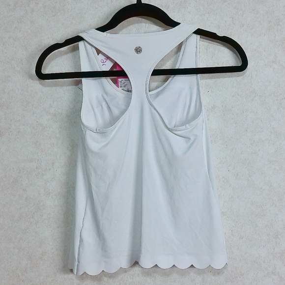 Lilly Pulitzer Lexletic Claralee Scallop Bra1 Resort White Moisture Control XXS - Picture 3 of 6